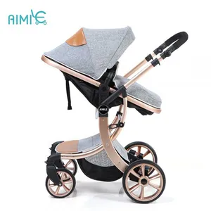 2018 Golden Foldable High Landscape Pram China Factory thumbnail-2