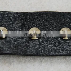 Fashion Punk Style pu Leather Beaded Rivet Lace Trim thumbnail-5