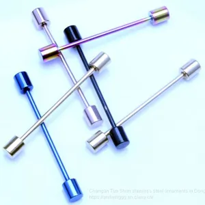 Brief Introduction of New Body Piercing Foreign Trade Jewelry Ear Scraping Titanium Steel Earphone Wholesale Factory thumbnail-1