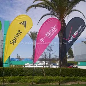 Wholesale Bow Flags Outdoor Advertising Promotional Teardrop Beach Flags thumbnail-5