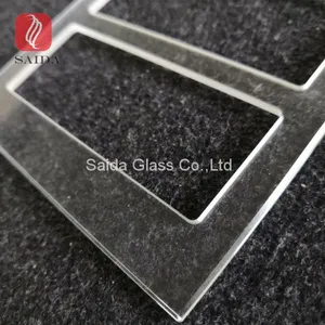 Custom 3-5MM Tempered Glass Polished Beveled Edges for Switch Socket Glass Bezel thumbnail-2