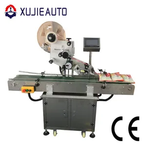 High Precision Chips Filled Bag Top Side Sticker Flat Surface Labeling Machine thumbnail-1