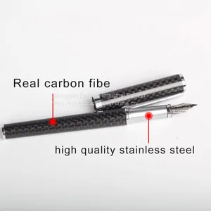 Luxurious High Quality Carbon Fiber Fountain Pen With Custom Logo for Gift thumbnail-3
