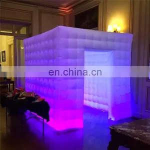 Attractive Cheap Portable Lighted Inflatable Cube Photo Booth/Kiosk,Inflatable Wedding or Party Photo Booth With Camera thumbnail-5