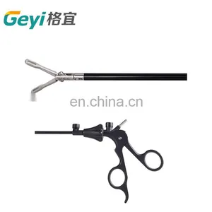 Geyi Autoclavable Laparoscopic Surgical Instruments Fenestrated Grasping Forceps With Long Tip thumbnail-3