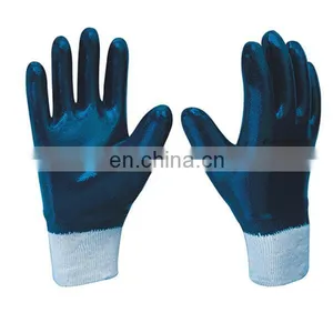 Anti Oil Yellow Nitrile Half Coated Gloves For Car Repair thumbnail-4