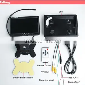 Wholesale Auto Electronics Car Rearview Parking TFT LCD Monitor 7 Inch Monitor With AV Input thumbnail-4