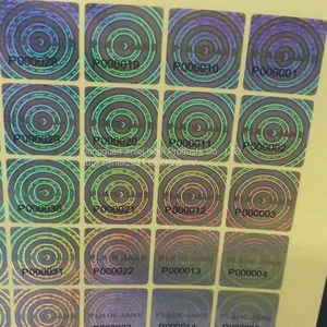 Round Laser Etched Adhesive Security Hologram Labels With Serial Numbers thumbnail-1