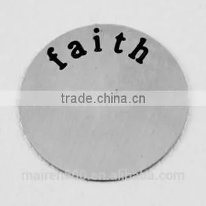 B10 Initial Disc Floating Locket Plates Sliver Jewelry thumbnail-1