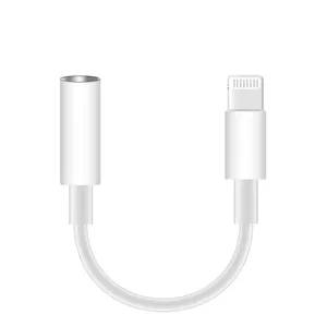 White Aux Audio Cable for IPhone X/Xr/Xs to 3.5mm Headphone Jack Adapter Stereo Converter for 8pin Apple Devices thumbnail-3