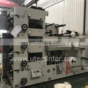 UTR480-4 Automatic Four Color Plastic Foil OPP BOPP PVC Transparent Sticker Flexo Printing Machine, Label Flexographic Printer thumbnail-4
