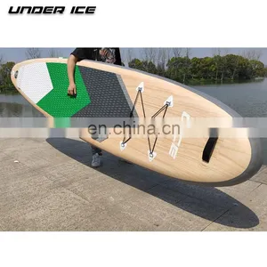 10'6''x32''x6'' Standard Size UICE Nature Grey Wood Design Inflatable Sup Stand Up Paddle Board ISUP Air Board thumbnail-1