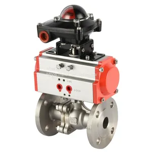 RAT125DA Aluminum Alloy Spring Return DN50 ISO Standard Double Acting Stainless Steel Pneumatic Actuator Ball Valve thumbnail-3