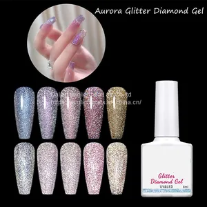 Filling Nail Art Mirror Metal Glue, Silver Super Bright French Painting Hook Edge, Color Painting, Phototherapy Nail Oil Glue thumbnail-2