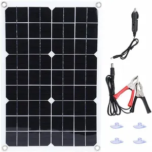 Single Crystal Silicon 20W Photovoltaic Solar Panel for Outdoor Car, Yacht, Mobile Phone Applications thumbnail-3