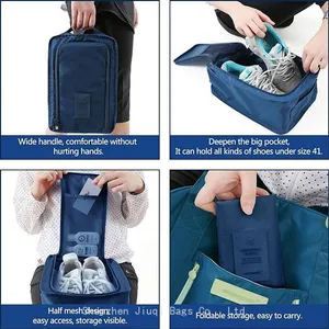Portable Sneaker Bag Waterproof Breathable Single Travel Boot Rugby Sports Gym Carry Storage Case Foldable Small Shoe Bag thumbnail-3