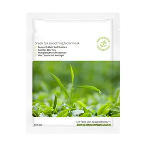 Make Your Own Logo Natural Green Tea Extract Smoothing Brighten Skin Tone Facial Mask thumbnail-1
