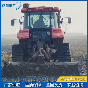 Triangle Track Walking Mechanism and Mountain Half Track Tractor, Related to the Field of Agricultural Machinery. The Triangle Track Walking Mechanism Includes a Driving Wheel, a Bracket, a Track, a Supporting Device, a Guiding Device, and a Tensioning de thumbnail-1