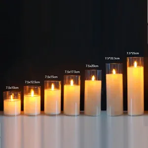 Led Candle Light Electronic Battery Power Candles Flameless Flicker Candles for Wedding Decorative Light thumbnail-1