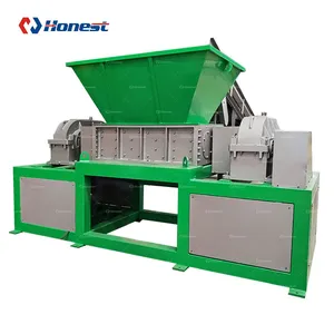 PE PP PVC PET Waste Plastic Shredder Recycling Machines for Bottles CE Standard Low Price Double Shaft Customized thumbnail-1