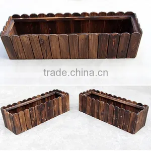 Wooden Planter/Wholesale Cheap Wooden Box Flower Pots thumbnail-5