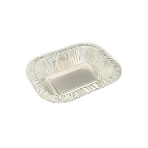 Small Aluminum Foil Tray 450ml | Disposable Baking Pan | Lightweight Food Container for Takeaway thumbnail-3