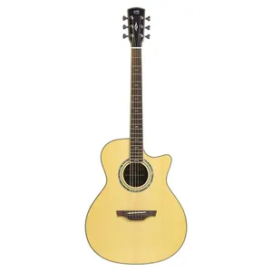 OTIS Acoustic Guitars Factory Supply 40 Inch GB Body Shape Cut Away Spruce Solid Guitar thumbnail-1