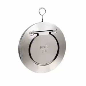 Single Disc & Double Plate Wafer Check Valve Single Flap PN10/PN16 H74W 304 316 Stainless Steel Body CF8 CF8M Round Type thumbnail-2