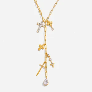 316L Stainless Steel Necklace With 18K Gold PVD Coating & Hypoallergenic Finish thumbnail-5