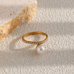 Stainless Steel Ring 10mm Dome Edge Cut IP Gold Plated With 1.5mm Thickness Bulk thumbnail-5