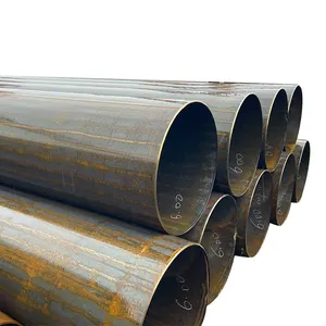 ASTM A500 Grade B Carbon Steel Round Pipe ERW OD 20-500mm Wall 1.5-20mm for Structural Building Frame thumbnail-1