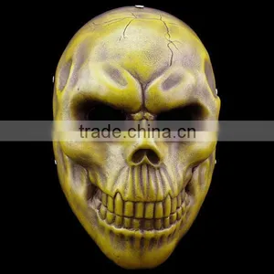 In-stock Factory Halloween Resin Skull Mask Horror Payday 2 Game Skull Props Mask 3colors (White/Beige/bronze) thumbnail-3