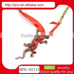 New Fashion Style Bohemian Gecko Pendant Chain Bib Statement Necklace Chain Spools thumbnail-2