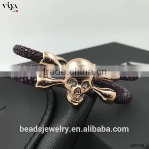 2016 Fashion High Quality Impress Quality Wholesale Genuine Stingray/ Python Leather Bracelet thumbnail-1
