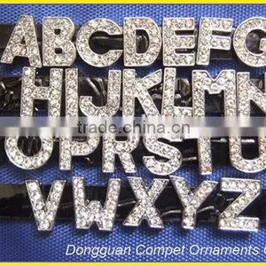 10MM Zinc Alloy Letters, the 26 English Letters, DIY Black Diamond Letters, DIY Rhinestones Letter thumbnail-6