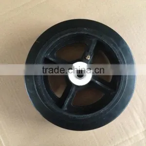 150X50MM Heavy Duty Iron Rubber Wheel thumbnail-1