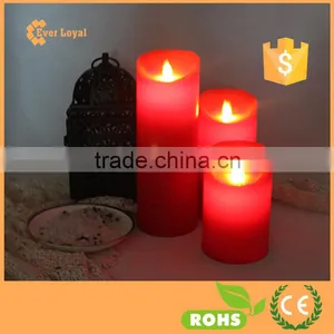 Hot Sale Flameless Candle With Moving Wick Rustic Pillar Candle Set thumbnail-1