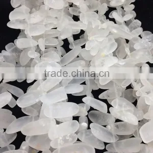 Wholesale Natural Matte,dull Polished,frosted Crystal Quartz Gemstone Strand for Jewellery Decorate thumbnail-1