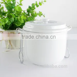 China Suppliers Wholesale Soup Tureen, White Ceramic Stew Pot With Lid thumbnail-2