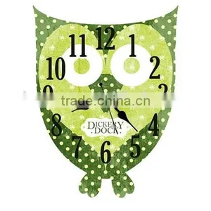 New Design Owl Style Home Decotive Wooden Wall Clock thumbnail-1