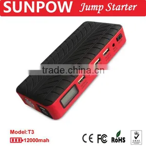Sunpow 12000mah Multifunctional Portable Mini Lcd Display 12v Car Jump Starter/car Booster With Air Compressor thumbnail-6