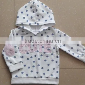 BSCI Passed China Factory Winter Fleece Overall Printed Baby Pullover Infant Hoody Lovely Baby Girls Sweatershirt thumbnail-4