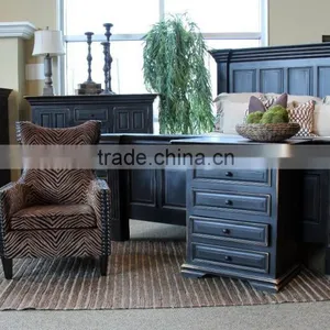 Wyoming Queen Size Black American Style Panel Bed AS-B33 thumbnail-1