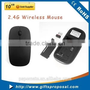 WIRELESS MOUSE ULTRA THIN OPTICAL USB CORELESS MOUSE(Black Rubber Finish) thumbnail-1