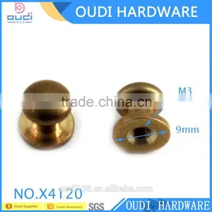 High Quality Antique Brass Ponted Studs With Screws Metal Nipple Nail thumbnail-3
