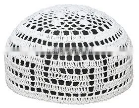 White Muslim Prayer Knitted Caps thumbnail-5