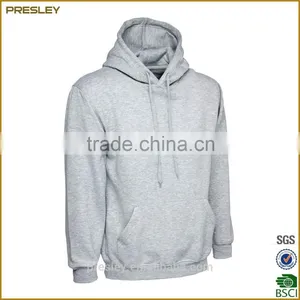 New Fashion Pocket Customized Wholesale Plain White Hoodie Men thumbnail-6