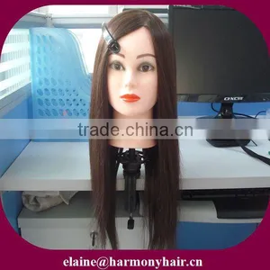 Hot Sale Natural Color Human Hair Training Head in Stock thumbnail-1