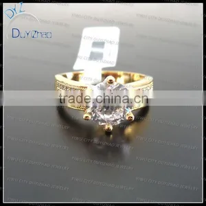 Wholesale Factory Price Plated Gold Ladies Pave cz Rings thumbnail-1