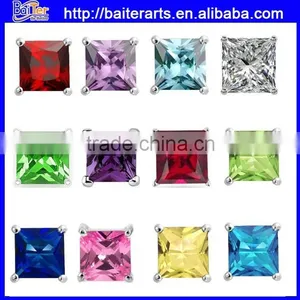 Custom Cheap Diamond Earrings Stud For Men ,925 Sterling Silver Mens Diamond Earring thumbnail-6